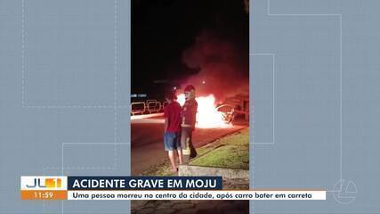 Homem morre em grave acidente entre carro e carreta em Moju, nordeste paraense